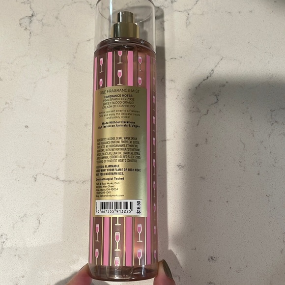 Bath & Body Works Bubbly Rosé Champagne Mist Spray Body Cream Shower Gel Spa Set - Picture 9 of 9